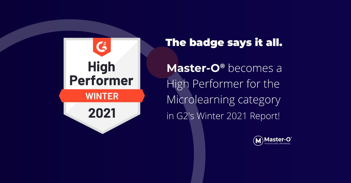 G2 Rates Master-O As High Performer Microlearning Software For Winter 2021